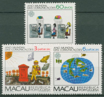 Macau 1983 Weltkommunikationsjahr Postbote 497/99 Postfrisch - Unused Stamps
