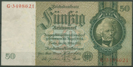 Dt. Reich 50 Reichsmark 1933 Serie E/G, Ro 175 A Leicht Gebraucht (K997) - 50 Reichsmark