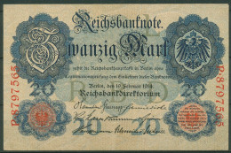 Dt. Reich 20 Mark 1914, DEU-41b Serie L/P, Leicht Gebraucht (K1554) - 20 Mark