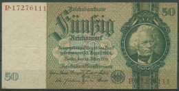 Dt. Reich 50 Reichsmark 1933 Serie F/P, Ro 175 B Gebraucht (K1014) - 50 Reichsmark