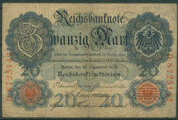 Dt. Reich 20 Mark 1909, DEU-34, Stark Gebraucht (K1557) - 20 Mark