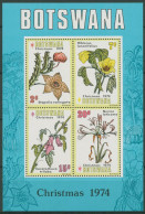 Botswana 1974 Weihnachten Blumen Block 8 Postfrisch (C40945) - Botswana (1966-...)