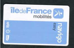 Nouveau ! Carte De Métro Parisien "version Carton" Navigo Easy RATP / SNCF - Ticket - Tickets Métropolitain De Paris - Europe