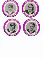 7 Oude Stickers RSC ANDERLECHT JAREN '70 : VANHIMST, VERHEYEN, VANBINST, RENSENBRINK, BROOS, DERAEVE, DOCKX - Sonstige & Ohne Zuordnung