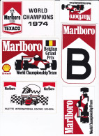 6 Oude Stickers AUTORACES TEAM MALBORO - Automobile - F1