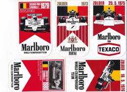 10 STICKERS JAREN 70/80 : ZOLDER, GRAND PRIX FORMULE 1, Team MALBORO - Car Racing - F1