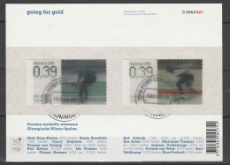 Nederland NVPH 2415-16 Vel Going For Gold 2006 VFU Gestempeld Groningen Schaatsen Iceskating - Neufs