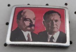 Lenin And Josip Broz Tito Communism  Yugoslavia Pin - Personnes Célèbres