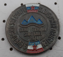 Slovenian Cultural And Artistic Society  SKUD Triglav Stuttgart 1974  Coat Of Arms Germany Slovenia Ex Yugoslavia Pin - Personnes Célèbres