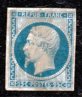 NAPOLEON N°10 25c Bleu NEUF* & Signé - 1852 Luigi-Napoleone