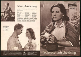 Filmprogramm PFP Nr. 127 /63, Schwere Entscheidung, Viktor Awdjuschko, Natalja Fatejewa, Regie: Iwan Pyrjew  - Riviste