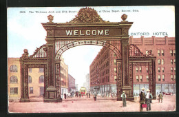 AK Denver, CO, The Welcome Arch And 17th Street At Union Depot - Denver