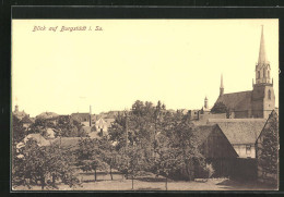 AK Burgstädt I. Sa., Blick über Die Dächer Der Stadt Mit Kirche  - Burgstaedt