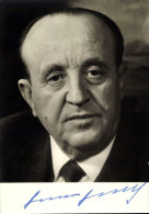 CPA Politiker Hermann Höcherl, CSU, Portrait, Autogramm - Figuren