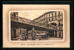 AK Berlin, Durchbrochenes Haus In Der Bülowstrasse  - Métro