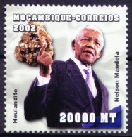 Mozambique 2002 MNH, Nobel Peace, Mandela, Minerals, Heulandite - Premio Nobel