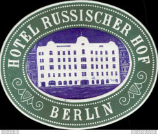 Bh109 Etichetta Da Bagaglio Hotel Russischer Hof Berlin Germania - Andere & Zonder Classificatie