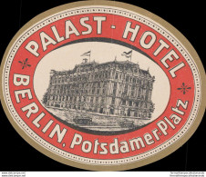 Bh99 Etichetta Da Bagaglio Hotel Palast Berlin Germania - Andere & Zonder Classificatie