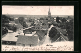 AK Gettorf, Totalansicht Mit Kirchturm  - Gettorf