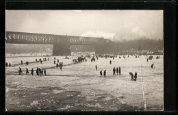 AK Eisstoss Auf Dem Rhein 1929, Spaziergänger Und Fotograf  - Catastrophes