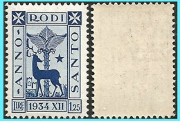 GREECE-GRECE - Hellas Egeo Rodi Italy: 1.25Lire From Set "Holy Years 1934”  MNH** - Dodécanèse
