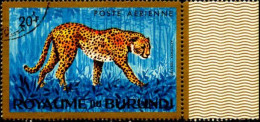 Burundi Avion Obl Yv:  6 Mi:107A Acinonyx Jubatus Bord De Feuille (TB Cachet Rond) - Luchtpost