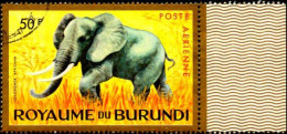 Burundi Avion Obl Yv:  7 Mi:108A Loxodonta Africana Bord De Feuille (TB Cachet Rond) - Luchtpost