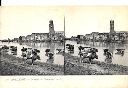 HOLLANDE - Deventer - Panorama -  Avec Pub Au Dos PÉTROLE HANN - Stereoskopie