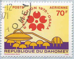 Bénin Dahomey Avion Obl Yv:127/128 Exposition Universelle Osaka (cachet Rond) - 1970 – Osaka (Japon)