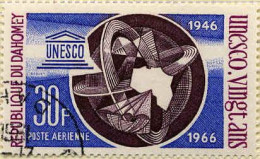 Bénin Dahomey Avion Obl Yv: 47/49 20.Anniversaire De L'Unesco (TB Cachet Rond) - UNESCO