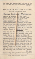 Priester, Prêtre, Abbé, Thomas Weckhuysen, AArschot, Mechelen, Dworp, Zuen, Langdorp, 1940 - Godsdienst & Esoterisme