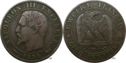 France - Second Empire - Napoléon III - 5 Centimes Napoléon III Tête Nue 1854 D - TB+/VF35 - Fra5184 - 5 Centimes