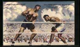 Künstler-AK Toledo, Boxer Jack Dempsey Knocks Out Jess Willard, July 4, 1919 - Boxe