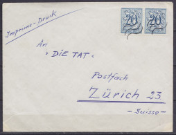 L. Pour ZÜRICH Affr. Paire N°841 Annulée à L'arrivée (au Dos: Flam. IXELLES 1 /18-V 1951/ ELSENE) - 1951-1975 Lion Héraldique