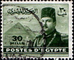 Egypte Poste Obl Yv: 256 Roi Farouk & Pyramides (TB Cachet Rond) - Usati