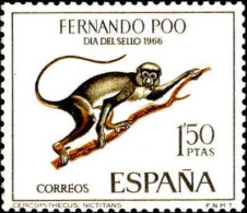 Fernando Poo Poste N** Yv:245 Mi:250 Cercopithecus Nictitans - Monkeys