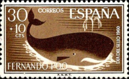 Fernando Poo Poste N** Yv:186 Mi:190 Baleine Physeter Macrocephalus - Ballenas