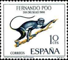 Fernando Poo Poste N** Yv:243 Mi:247 Cercopithecus Nictitans - Monkeys