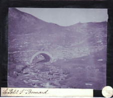 PLAQUE DE VERRE -  Photo  - Les Alpes - Le PETIT SAINT BERNARD -   Année  1890 - Plaques De Verre