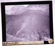 PLAQUE DE VERRE Photo - Les Grands Cols Des Alpes - Glacier Du Mont De Lans -  Année  1890 - Plaques De Verre