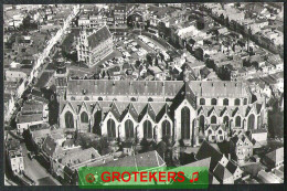 GOUDA Luchtfoto Centrum Met Stadhuis En Kerk Ca 1960 - Gouda