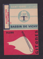 Ancienne étiquette Paquet Allumettes France Type 102  Vichy Celestin Eau - Cajas De Cerillas - Etiquetas