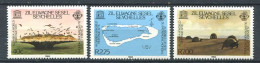 211 ZIL ELWAGNE SESEL Seychelles 1982 - Yvert 57/59 - Oiseau Carte Des Iles Tortue - Neuf **(MNH) Sans Charniere - Seychelles (1976-...)