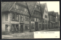 AK Lemgo, Breitestr., Ecke Mohlenstrasse, Cigarre-Tabak Fabrik V. Wilhelm Bauerrichter  - Lemgo