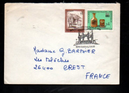 AUTRICHE AFFRANCHISSEMENT COMPOSE SUR LETTRE POUR LA FRANCE 1988 - Storia Postale