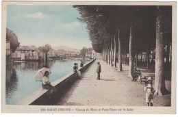 SAINT GIRONS  Champ De Mars Et Pont Vieux Sur Le Salat - Saint Girons