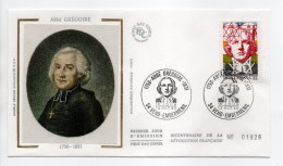 - FDC LE BICENTENAIRE DE LA RÉVOLUTION : L'Abbé GRÉGOIRE - VEHO-EMBERMENIL 13.10.1990 - - Rivoluzione Francese