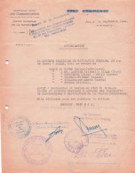 AUTORISATION DE CIRCULATION SOCIETE FRANCAISE DE NAVIGATION RHENANE 09/1944 POUR RECHERCHE ET REMISE EN ETAT DES BATEAUX - 1939-45