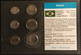 BRESIL - SERIE DE 6 PIECES DIFFERENTES - 1 - 5 - 10 - 20 - 50 CENTAVOS - 1 CRUZADO - 1986 - 1987 - 1988 - UNC - Neuve - Brésil