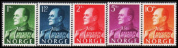 1959. NORGE.  Olav V. 1 + 1,50 + 2 + 5 + 10 Kr. Never Hinged.  (Michel 428-432) - JF547156 - Neufs